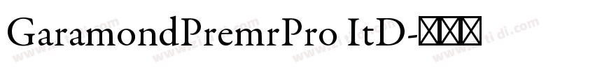 GaramondPremrPro ItD字体转换